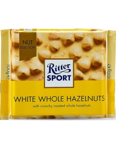 خرید شکلات سفید با فندق کامل ریتر اسپورت Ritter Sport Hazelnuts with White Chocolate