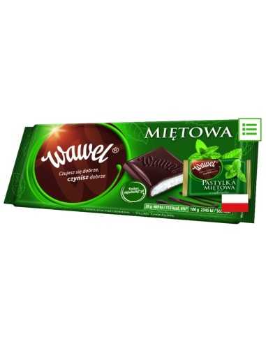 خرید شکلات با مغز کرم نعنا واول Wawel Mint Chocolate