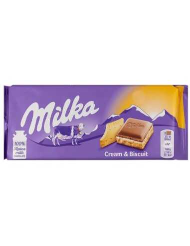 خرید شکلات شیری کرم بسکوییت میلکا Milka Cream & Biscuit Milk Chocolate