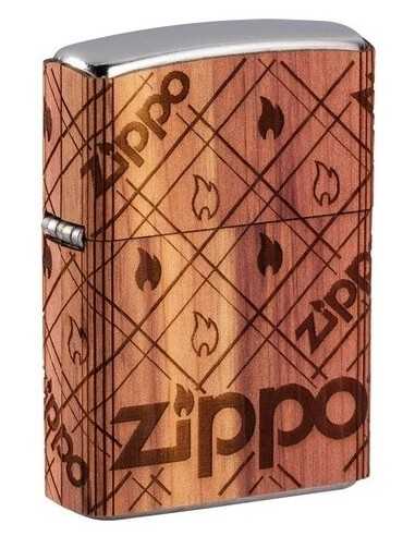فندک زیپو روکش چوب وودچاک Zippo 49331 (Woodchuck WRAP Zppo Flame)