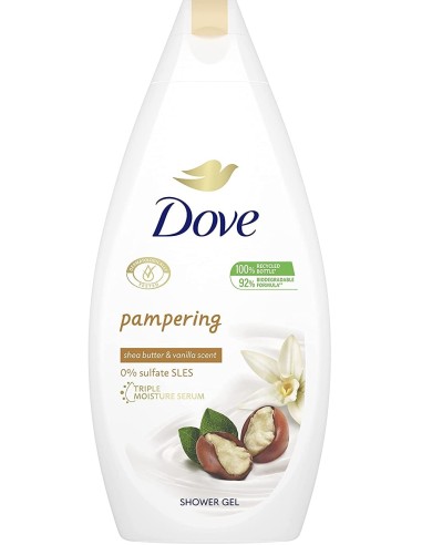 خرید شامپو بدن شی باتر و وانیل داو Dove Purely Pampering with Shea Butter and Warm Vanilla Body Wash