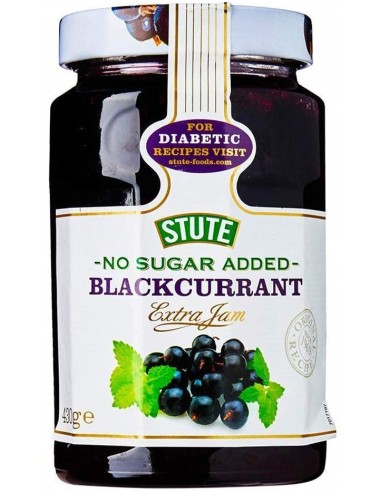 خرید مربا تمشک سیاه بدون قند استوت Stute No Sugar Added Blackcurrant Extra Jam