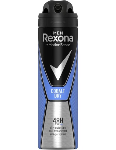 خرید اسپری بدن ضد تعریق مردانه کوبالت درای رکسونا Rexona Men Cobalt Dry Body Spray