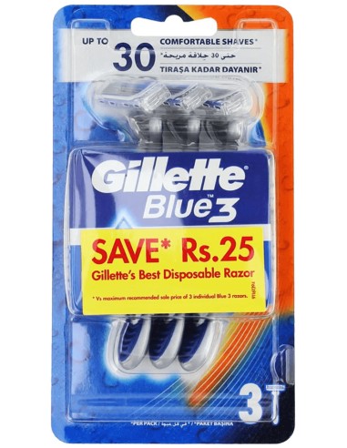 خرید تیغ اصلاح بلو تری کامفورت ژیلت Gillette Blue 3 Comfort Shaving Blade