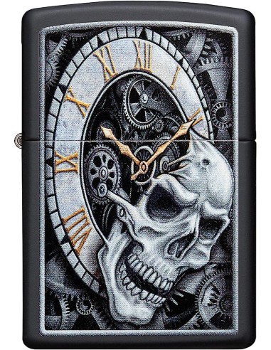 خرید فندک زیپو Zippo 29854 (Skull Clock Design)