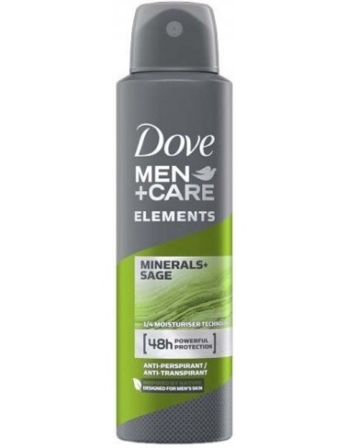 قیمت و خرید اسپری ضد تعریق مردانه داو با رایحه مریم گلی 150 گرمی 48 ساعته Dove Men+Care Elements Antiperspirant Dry Spray