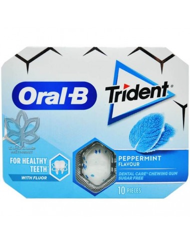 قیمت و خرید آدامس نعنا فلفلی 10 عددی تریدنت اورال بی Trident Oral-B Peppermint Flavor Chewing Gum