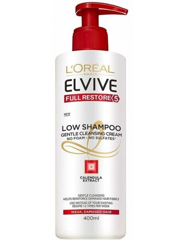 قیمت و خرید شامپو لورآل موهای خشک و آسیب دیده آلمانی 400 گرمی L'Oréal ELVIVE TOTAL REPAIR 5 LOW SHAMPOO