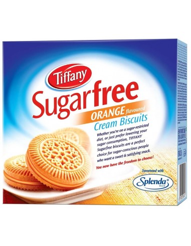 قیمت خرید بیسکویت رژیمی بدون شکر و کرم دار تیفانی با طعم پرتقالی 162 گرمی Tiffany Sugar Free Orange Cream Biscuits