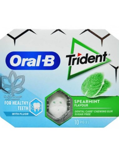 قیمت و خرید آدامس 10 عددی تریدنت اورال بی با طعم نعناع سبز Trident Oral-B Spearmint Flavor Chewing Gum
