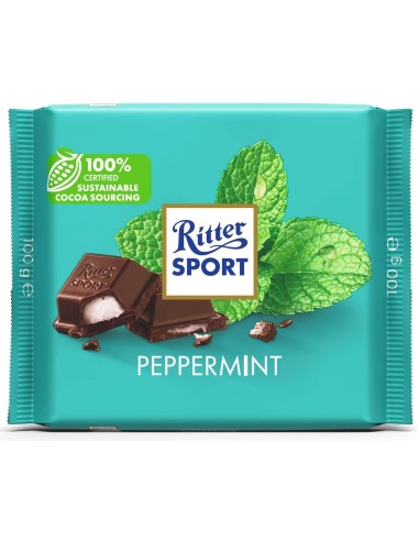 قیمت خرید شکلات تلخ ریتر اسپورت نعناع فلفلی 100 گرمی Ritter Sport Peppermint Chocolate