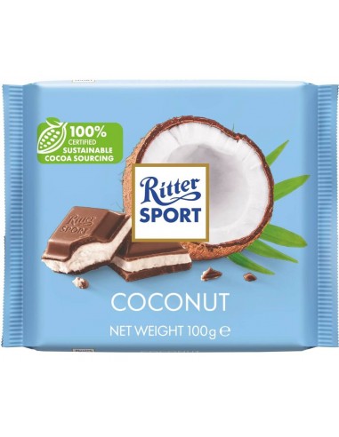 قیمت و خرید شکلات ریتر اسپرت با فیلینگ کرم نارگیل 100 گرمی Ritter Sport Coconut