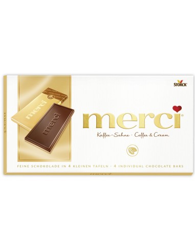 قیمت و خرید شکلات تخته ای خامه ای- قهوه ای مرسی 100 گرمی Merci Coffee & Cream Chocolate Bar