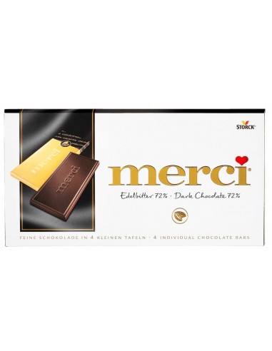 قیمت و خرید شکلات تلخ تخته ای 72% مرسی 100 گرمی Merci Dark Chocolate Bar