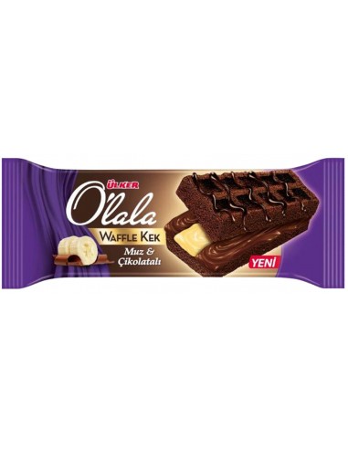 کیک کاکائویی اولکر اولالا با فیلینگ کرم موزی- 70 گرمی Ulker Olala Waffle Kek