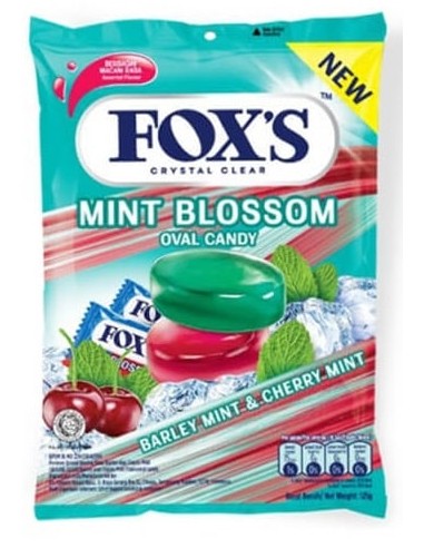 خرید آبنبات فوکس بیضی شکل با طعم نعناع 125 گرمی Fox's Mint Blossom Oval Candy