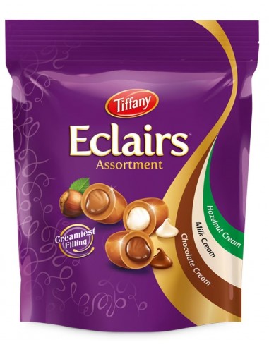 خرید شکلات کاراملی مغزدار ایکلرز تیفانی 550 گرمی Tiffany Eclair Assortment Creamiest Filling