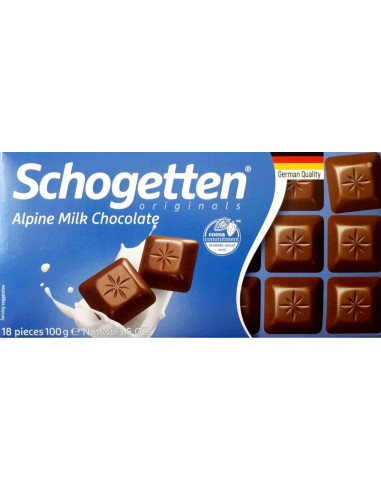 شکلات تخته ای شیری آلپاین شوگوتن 100 گرمی Schogetten Alpine Milk Chocolate