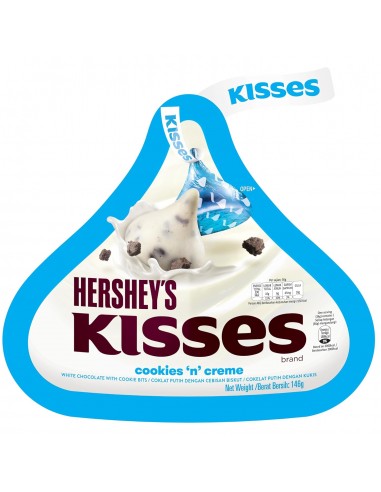 خرید شکلات سفید کوکی و خامه ای کیسز هرشیز 146 گرمی Hershey's Kisses Cookies n' Creme