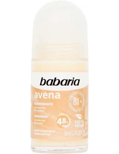 خرید رول ضد تعریق و خوشبوکننده باباریا حاوی عصاره جو 48 ساعته 50 میل Babaria Avana Deodorant