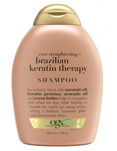 خرید شامپو مو او جی ایکس حاوی کراتین برزیلی 385 میل OGX Brazilian Keratin Shampoo