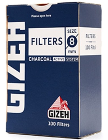 فیلتر سیگار پیچ زغالی گیزه 100عددی Gizeh Charcoal 8mm