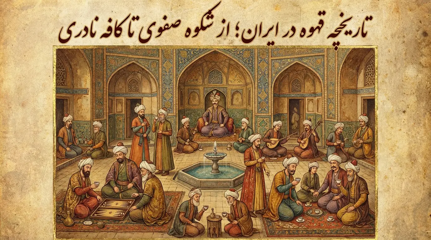 نقاشی قهوه‌خانه سنتی در اصفهان دوران صفوی