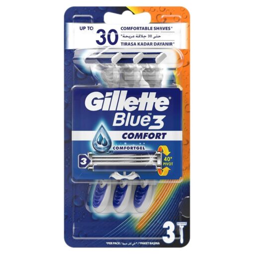 قیمت خرید فروش تیغ اصلاح ژیلت بلو تری کامفورت 3عددی Gillette Blue 3 Comfort Shaving Blade