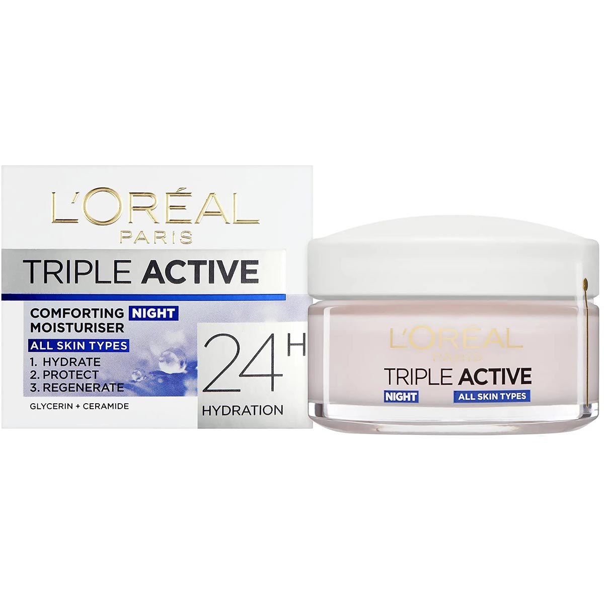کرم آبرسان مخصوص پوست های خشک و حساس سه کاره لورال مدل تریپل اکتیو شبانه 50 میل Loral Triple Active Comforting Moisturizer 1 قیمت خرید فروش کرم آبرسان مخصوص پوست های خشک و حساس سه کاره لورال مدل تریپل اکتیو شبانه 50 میل Loral Triple Active Comforting Moisturizer