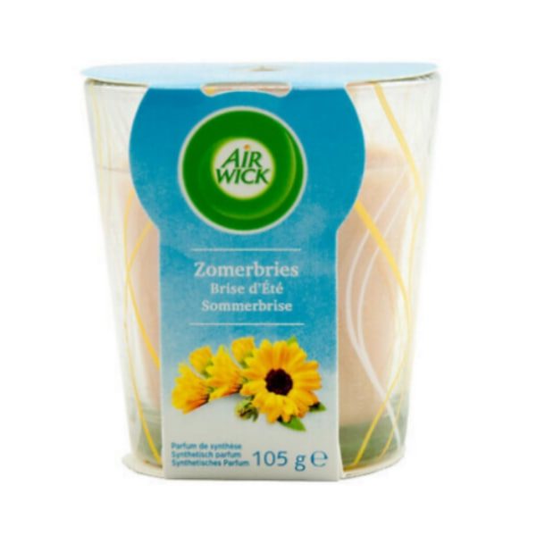 شمع معطر لیوانی ایرویک با رایحه نسیم تابستانی 105 گرمی Air Wick Scented Candle Zomerbries 1 شمع معطر لیوانی ایرویک با رایحه نسیم تابستانی 105 گرمی Air Wick Scented Candle Zomerbries