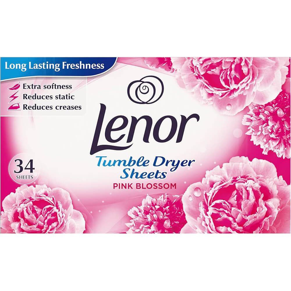 دستمال خوشبو کننده لباس و کمد لنور -خشک کن و نرم کننده لباس- با رایحه شکوفه صورتی 34 عددی Lenor Tumble Dryer Sheets Pink Blossom 1 خرید و قیمت ورق خشک کن لباس لنور مدل شکوفه صورتی 34 عددی Lenor Tumble Dryer Sheets, Pink Blossom