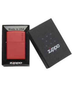 فندک زیپو قرمز مات Zippo 233ZL (RED MATTE) 6 فندک زیپو قرمز مات Zippo 233ZL (RED MATTE)