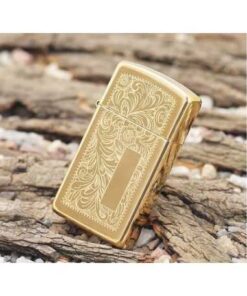 فندک زیپو طلایی اسلیم Zippo 1652B (BRASS VENETIAN SLIM) 5 فندک زیپو طلایی اسلیم Zippo 1652B (BRASS VENETIAN SLIM)