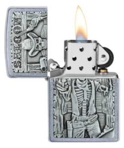 فندک زیپو طرح اسکلت Zippo 49298 (SALOON SKULL EMBLEM) 6 فندک زیپو طرح اسکلت Zippo 49298 (SALOON SKULL EMBLEM)