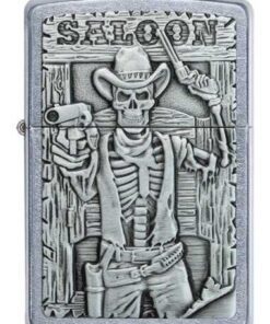 فندک زیپو طرح اسکلت Zippo 49298 (SALOON SKULL EMBLEM) 7 فندک زیپو طرح اسکلت Zippo 49298 (SALOON SKULL EMBLEM)