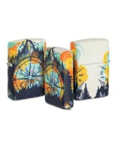 فندک زیپو طرح قطب نما شبرنگ Zippo 49805 (COMPASS DESIGN) 13 فندک زیپو طرح قطب نما شبرنگ Zippo 49805 (COMPASS DESIGN)