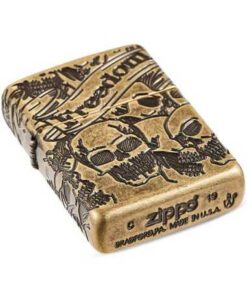 فندک زیپو آرمورکیس طلایی آنتیک Zippo 49035 (FREEDOM SKULL) 7 فندک زیپو آرمورکیس طلایی آنتیک Zippo 49035 (FREEDOM SKULL)