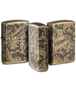 فندک زیپو آرمورکیس طلایی آنتیک Zippo 49035 (FREEDOM SKULL) 9 فندک زیپو آرمورکیس طلایی آنتیک Zippo 49035 (FREEDOM SKULL)