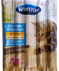 اسنک تشویقی گربه طعم جگر مرغ وینستون Winston Feine Wurstchen Mit Geflugel & Leber und Katzengras Knusperkissen 3 اسنک تشویقی گربه طعم جگر مرغ وینستون Winston Feine Wurstchen Mit Geflugel & Leber und Katzengras Knusperkissen