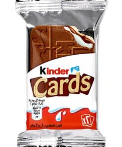 بیسکویت شکلات کیندر کارتی (کیندر کارتز) 26گرمی Kinder Cards 10 بیسکویت شکلات کیندر کارتی (کیندر کارتز) 26گرمی Kinder Cards