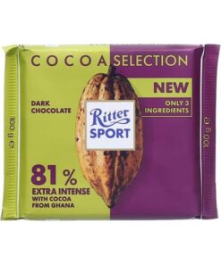 شکلات تلخ ریتر اسپرت 81% اکسترا اینتنس Ritter Sport 81% Extra Intense Dark Chocolate