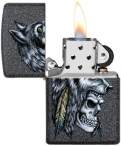 فندک زیپو Zippo 29863 (Wolf Skull Feather Desi) 9 خرید فندک زیپو Zippo 29863 (Wolf Skull Feather Desi)