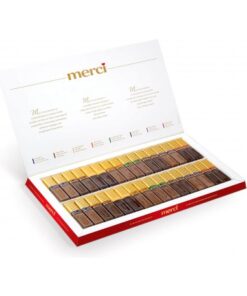 شکلات کادویی مرسی قرمز میکس 7 طعم 400گرمی Merci Finest Milk & Dark Chocolate Box 11 شکلات کادویی مرسی قرمز میکس 7 طعم 400گرمی Merci Finest Milk & Dark Chocolate Box