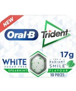 خرید آدامس بدون قند 10 عددی  تریدنت اورال بی با طعم نعناع سفید  Trident Oral B White Spearmint Flavor Chewing Gum