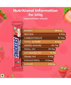 شکلات اسنیکرز با طعم توت فرنگی و روکش شکلاتی 22 گرمی Snickers Berry Whip Chocolate Bar 3 شکلات اسنیکرز با طعم توت فرنگی و روکش شکلاتی 22 گرمی Snickers Berry Whip Chocolate Bar