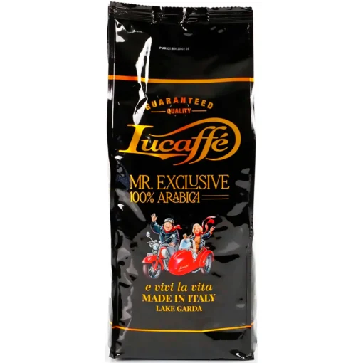 قیمت خرید فروش دانه قهوه لوکافه مستر اکسکلوسیو 100% عربیکا 1 کیلویی Lucaffe Mr. Exclusive Coffee Beans