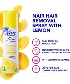 اسپری موبر نیر با رایحه لیمو 200 میل Nair Hair Remover Lemon Fragrance Spray