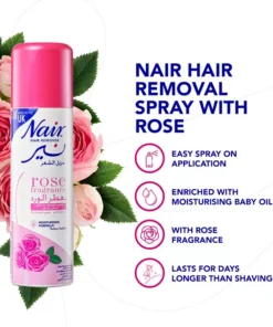 اسپری موبر نیر با رایحه گل رز 200 میل Nair Hair Remover Rose Fragrance Spray