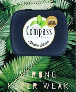 قرص خوشبو کننده دهان کامپاس بدون شکر با طعم نعناع تند 14 گرمی Compass Fresh Mints Menthol Extra Strong