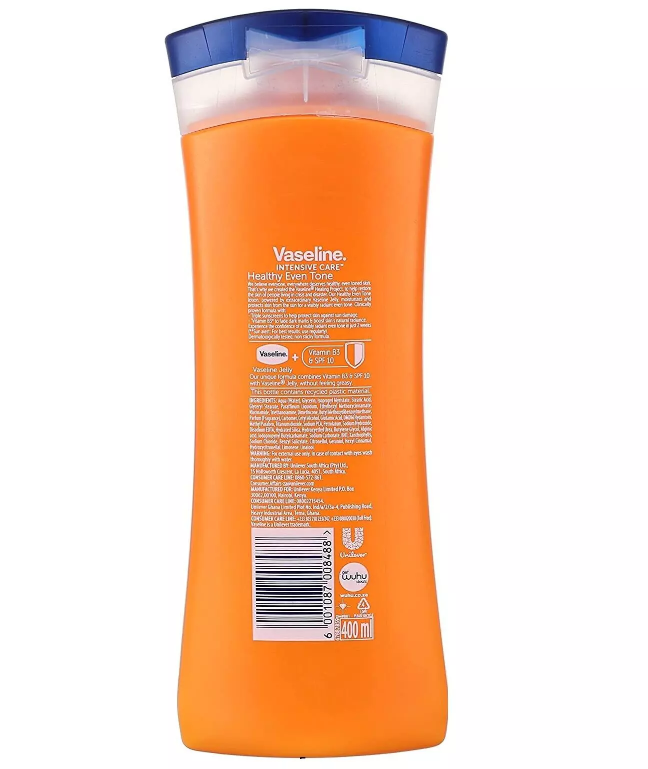 لوسیون بدن ضد آفتاب وازلین ایون تون مناسب انواع پوست 400 میل Vaseline Even Tone Body Lotion 2 لوسیون بدن ضد آفتاب وازلین ایون تون مناسب انواع پوست 48 ساعته-400 میل Vaseline Even Tone Body Lotion